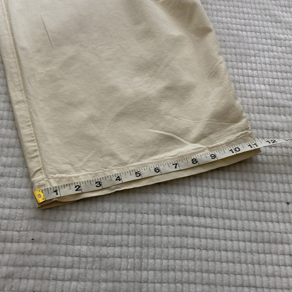 Zara The Relaxed Utility Pants In ECRU  Signature Denium  Cargo Size 14 - Picture 14 of 15